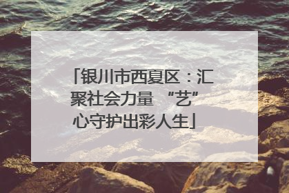 银川市西夏区：汇聚社会力量 “艺”心守护出彩人生