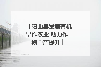 阳曲县发展有机旱作农业 助力作物单产提升