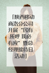 陕西移动商洛分公司开展“民有所呼 我必有应”暨总经理接待日活动