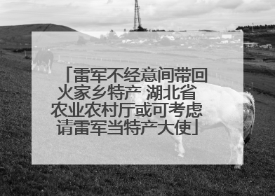 雷军不经意间带回火家乡特产 湖北省农业农村厅或可考虑请雷军当特产大使