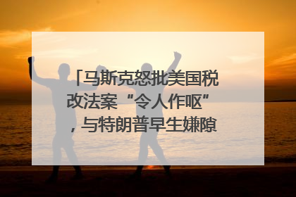 马斯克怒批美国税改法案“令人作呕”，与特朗普早生嫌隙？｜国际识局