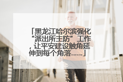 黑龙江哈尔滨强化“派出所主防”工作，让平安建设触角延伸到每个角落……
