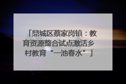 鼎城区蔡家岗镇：教育资源整合试点激活乡村教育“一池春水”