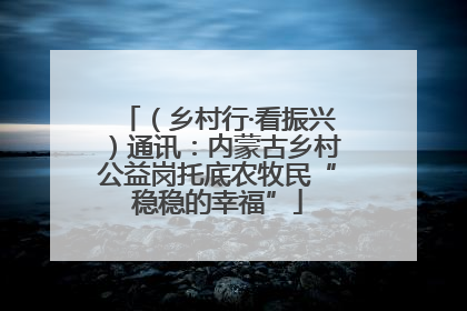 （乡村行·看振兴）通讯：内蒙古乡村公益岗托底农牧民“稳稳的幸福”