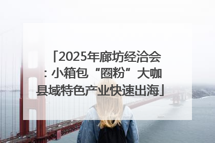 2025年廊坊经洽会：小箱包“圈粉”大咖 县域特色产业快速出海