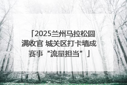 2025兰州马拉松圆满收官 城关区打卡墙成赛事“流量担当”