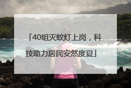 40组灭蚊灯上岗，科技助力居民安然度夏