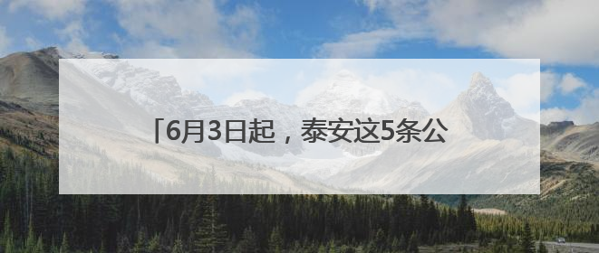 6月3日起，泰安这5条公交线路优化调整，别坐错！