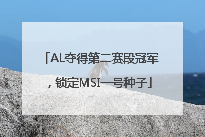 AL夺得第二赛段冠军，锁定MSI一号种子